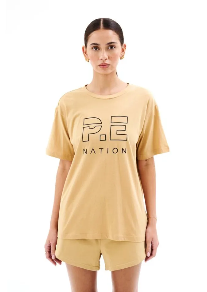 Shop HEADS UP TEE IN SAND PE Nation Tees and Tanks
