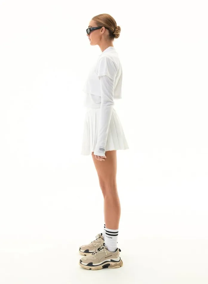 Shop VOLLEY SKIRT IN OPTIC WHITE PE Nation Skirts