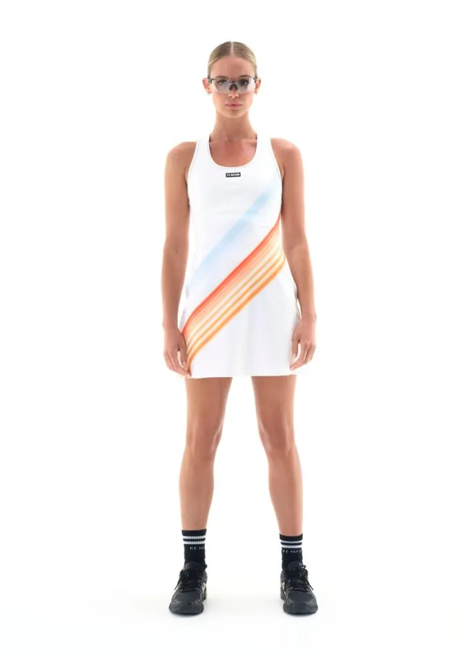 Shop WAVE FORM DRESS IN OPTIC WHITE PE Nation Dresses and Bodysuits