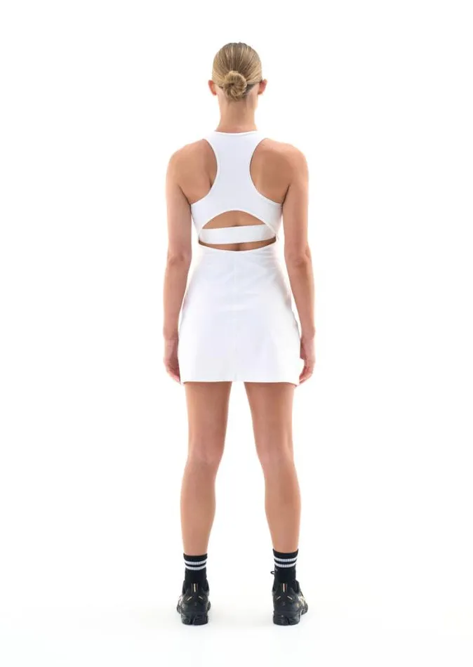 Shop WAVE FORM DRESS IN OPTIC WHITE PE Nation Dresses and Bodysuits