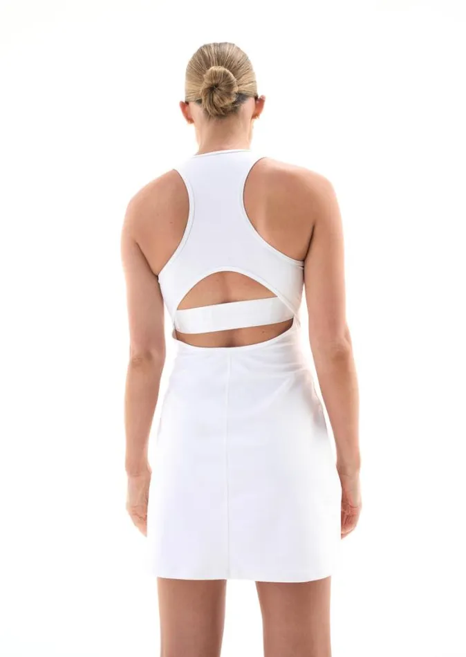 Shop WAVE FORM DRESS IN OPTIC WHITE PE Nation Dresses and Bodysuits