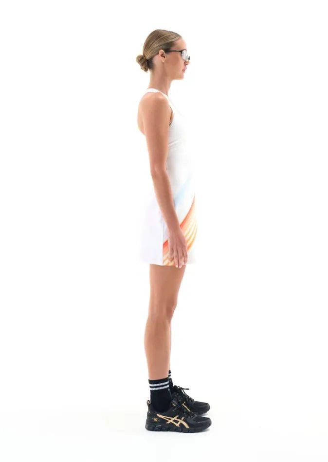 Shop WAVE FORM DRESS IN OPTIC WHITE PE Nation Dresses and Bodysuits