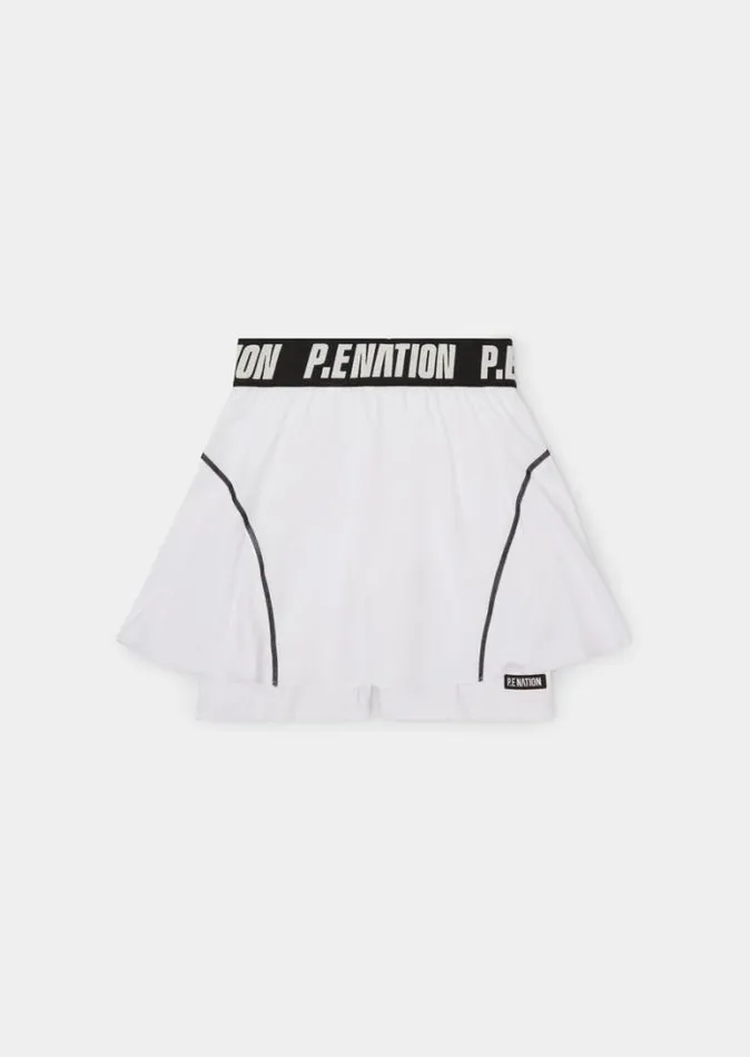 Shop WORLD TOUR SKIRT IN OPTIC WHITE PE Nation Shorts