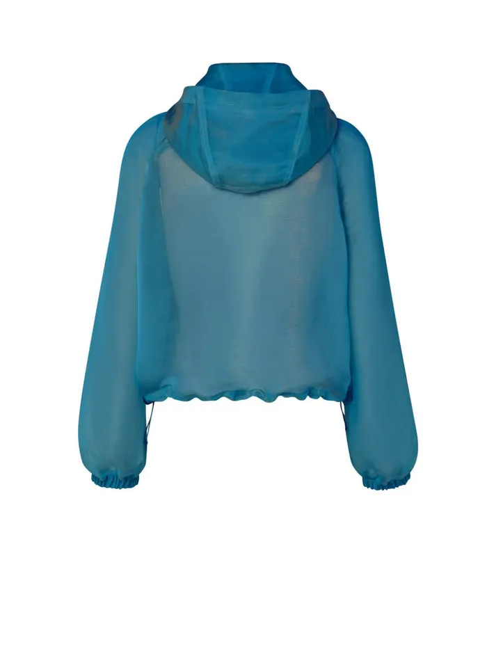 Silk Techno Iridescent Organza Voluminous Blouson Jacket Alpsee Women Akris Jackets