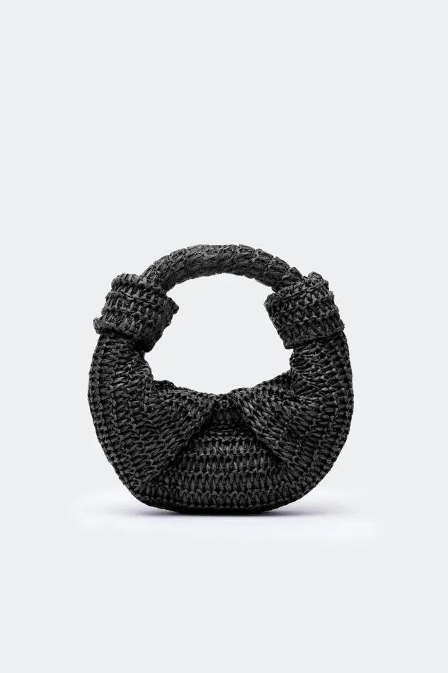 Simon Miller Bags Raffia Lopsy Bag In Black 8211 Women