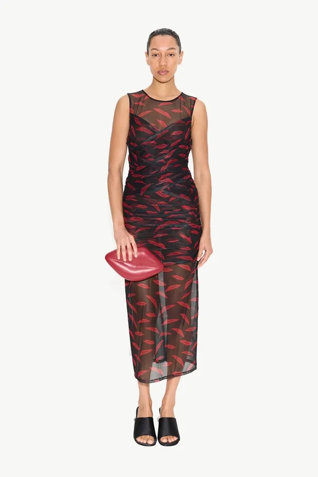 Simon Miller Dresses Kinny Mesh Dress In Lip Print 8211 Women Simon Miller Dresses Kinny Mesh Dress In Lip Print 8211 Women