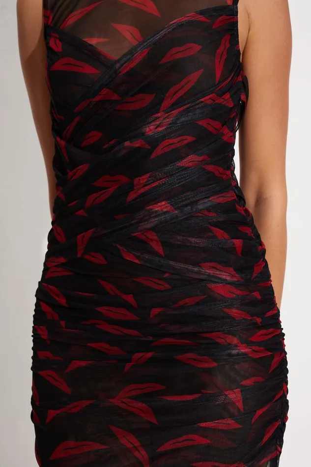 Simon Miller Dresses Kinny Mesh Dress In Lip Print 8211 Women Simon Miller Dresses Kinny Mesh Dress In Lip Print 8211 Women