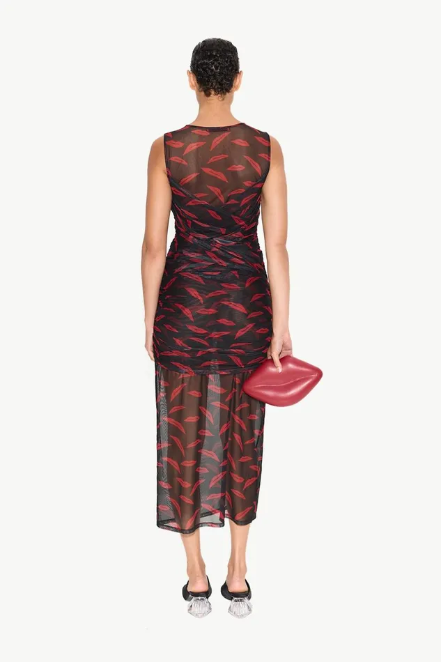 Simon Miller Dresses Kinny Mesh Dress In Lip Print 8211 Women Simon Miller Dresses Kinny Mesh Dress In Lip Print 8211 Women