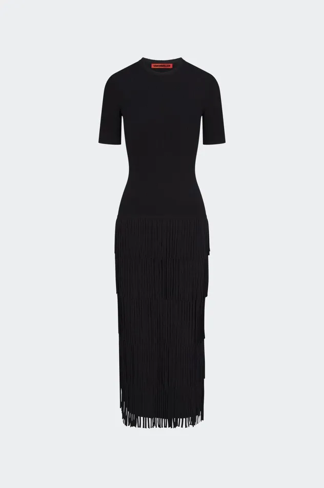 Simon Miller Dresses Za Za Fringe Dress In Black 8211 Women Simon Miller Dresses Za Za Fringe Dress In Black 8211 Women