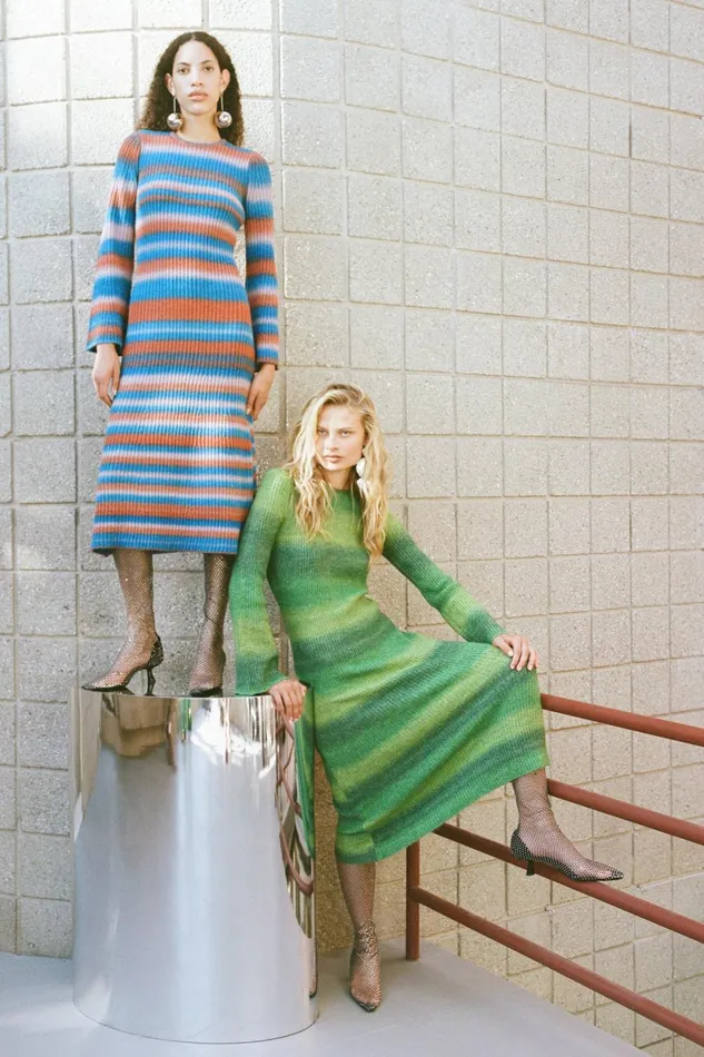 Simon Miller Knitwear Axon Dress In Gummy Green Multi 8211 Women Simon Miller Knitwear Axon Dress In Gummy Green Multi 8211 Women