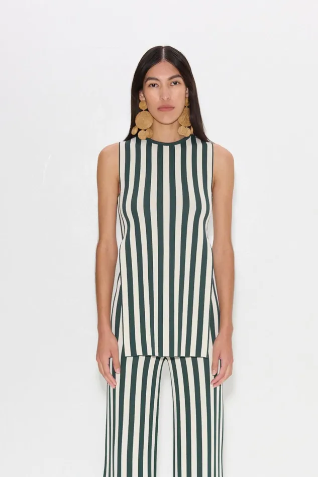 Simon Miller Knitwear Knits By Canoga Top In Gummy GreenEcru 8211 Women
