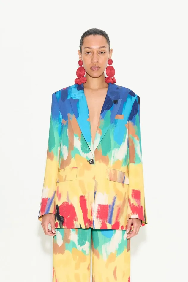 Simon Miller Outerwear Lennox Crepe Jacket In Palette Print 8211 Women