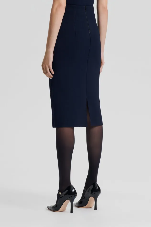 Skirts CREPE KNIT PENCIL SKIRT NAVY Scanlan Theodore Women