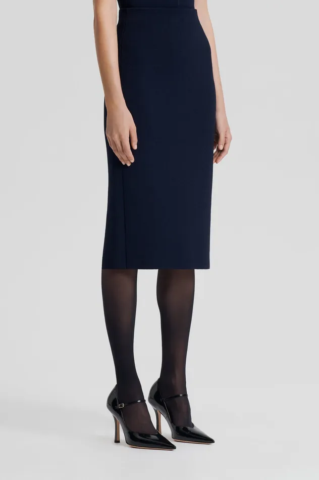 Skirts CREPE KNIT PENCIL SKIRT NAVY Scanlan Theodore Women