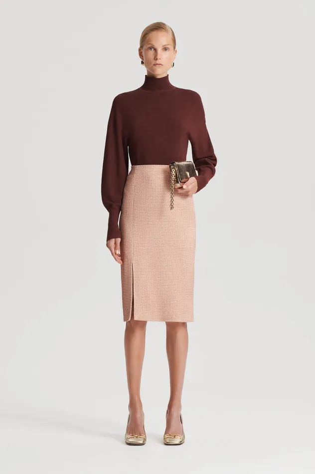 Skirts Women TINSEL GINGHAM SKIRT ROSEGOLD Scanlan Theodore