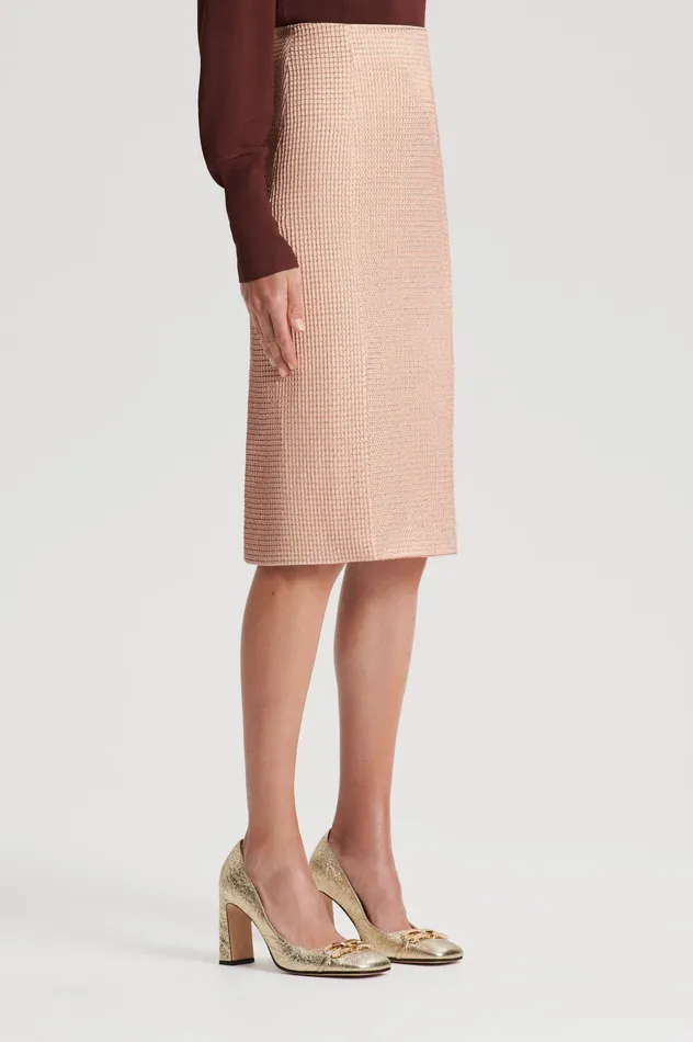 Skirts Women TINSEL GINGHAM SKIRT ROSEGOLD Scanlan Theodore Skirts Women TINSEL GINGHAM SKIRT ROSEGOLD Scanlan Theodore