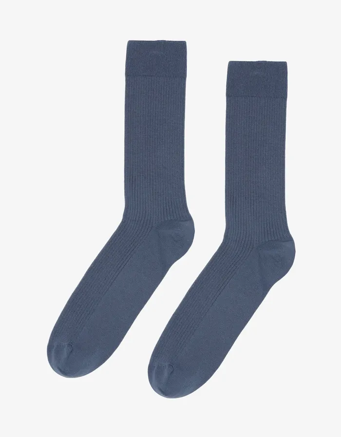 Socks Men Classic Organic Sock 8211 Petrol Blue Colorfulstandard