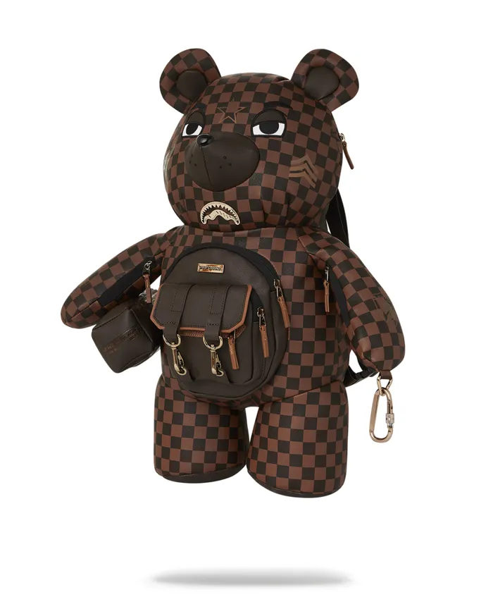 SPRAYGROUND Backpacks CHECKMATE ROYALE MONEYBEAR TEDDYBEAR BACKPACK 8211 Universal SPRAYGROUND Backpacks CHECKMATE ROYALE MONEYBEAR TEDDYBEAR BACKPACK 8211 Universal
