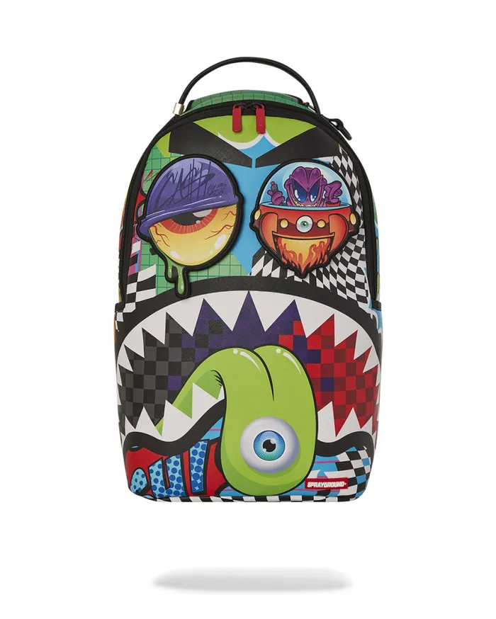 SPRAYGROUND Backpacks PSYCHO WORLD OF FUN BACKPACK WITH REMOVABLE VELCRO EYE PATCHES 8211 Universal SPRAYGROUND Backpacks PSYCHO WORLD OF FUN BACKPACK WITH REMOVABLE VELCRO EYE PATCHES 8211 Universal