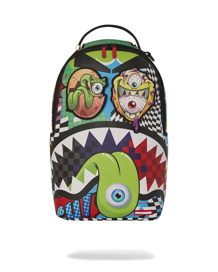 SPRAYGROUND Backpacks PSYCHO WORLD OF FUN BACKPACK WITH REMOVABLE VELCRO EYE PATCHES 8211 Universal SPRAYGROUND Backpacks PSYCHO WORLD OF FUN BACKPACK WITH REMOVABLE VELCRO EYE PATCHES 8211 Universal