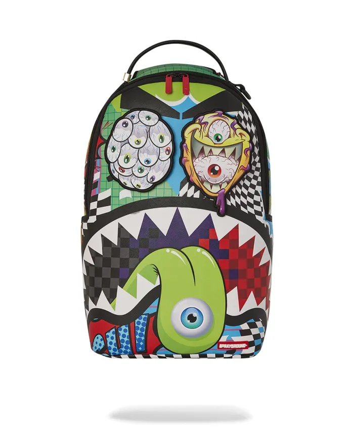 SPRAYGROUND Backpacks PSYCHO WORLD OF FUN BACKPACK WITH REMOVABLE VELCRO EYE PATCHES 8211 Universal SPRAYGROUND Backpacks PSYCHO WORLD OF FUN BACKPACK WITH REMOVABLE VELCRO EYE PATCHES 8211 Universal