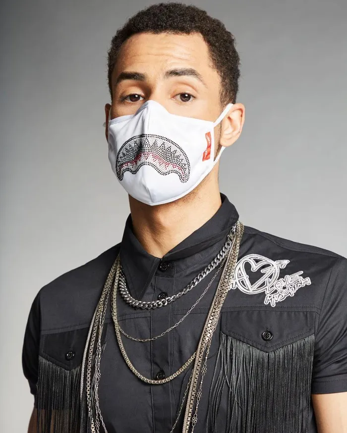 SPRAYGROUND Face Masks CLEARCUT FACE MASK WHITE 8211 Universal SPRAYGROUND Face Masks CLEARCUT FACE MASK WHITE 8211 Universal