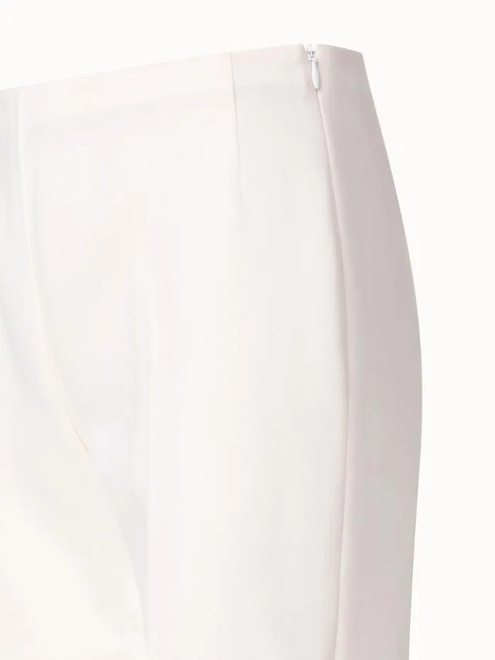 Straight Leg Pants In Wool DoubleFace Offwhite Women Akris Pants