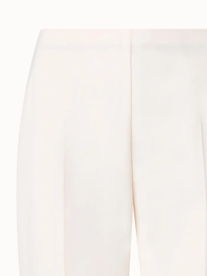 Straight Leg Pants In Wool DoubleFace Offwhite Women Akris Pants