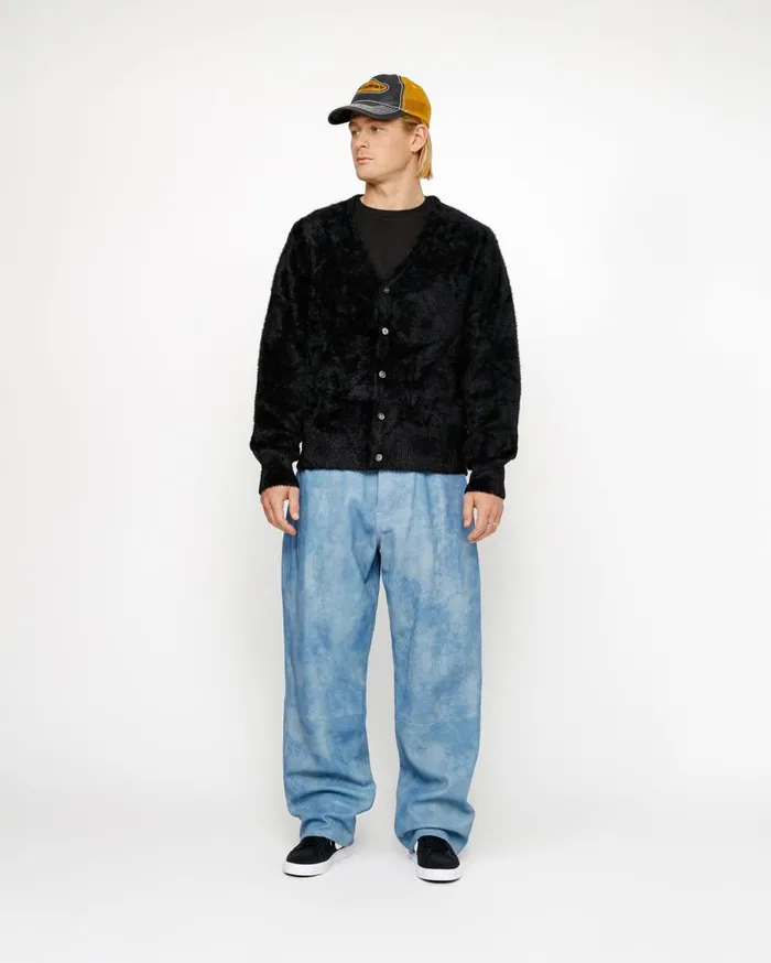 Stussy Knits SHAGGY CARDIGAN Black 8211 MenWomen