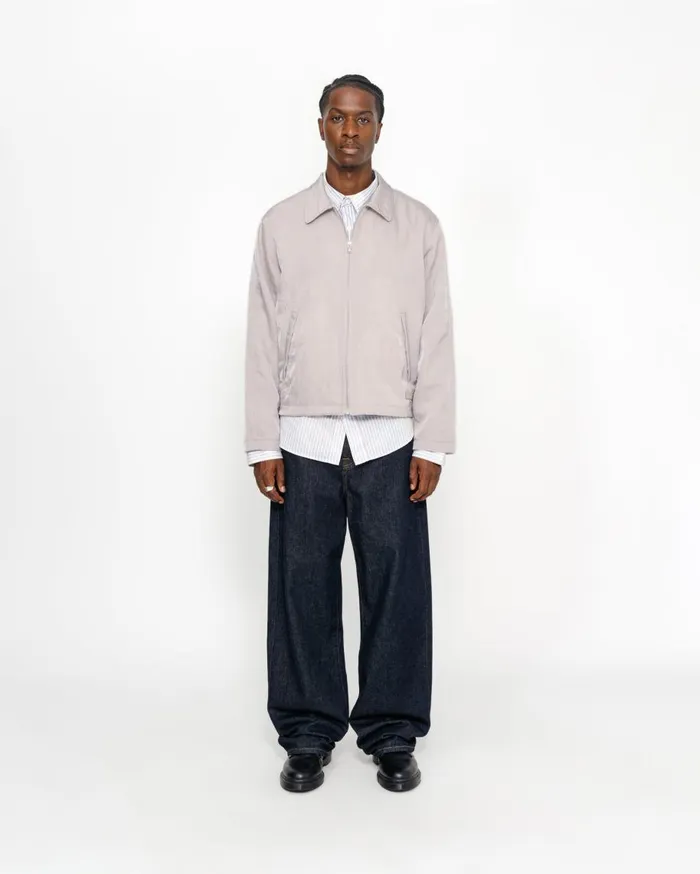 Stussy Outerwear SS LINK NYLON CLUB JACKET Bone 8211 MenWomen
