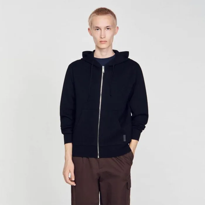 Sweaters and Cardigans Men SANDRO Hoodie Black
