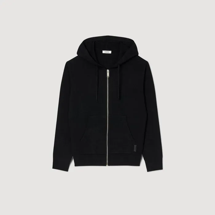 Sweaters and Cardigans Men SANDRO Hoodie Black