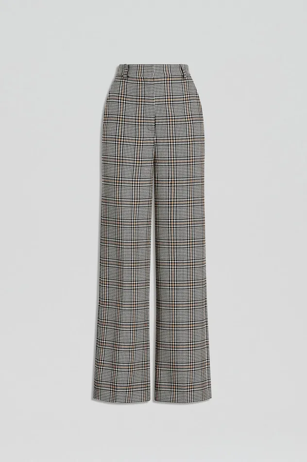 Trousers Scanlan Theodore Women PLAID TROUSER BLACKWHITE Trousers Scanlan Theodore Women PLAID TROUSER BLACKWHITE