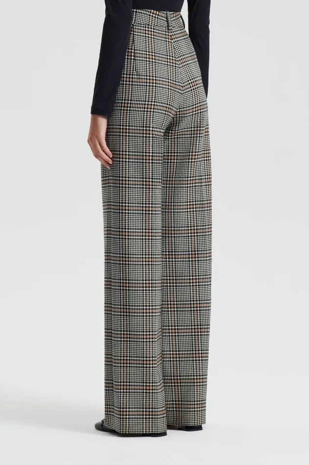 Trousers Scanlan Theodore Women PLAID TROUSER BLACKWHITE Trousers Scanlan Theodore Women PLAID TROUSER BLACKWHITE