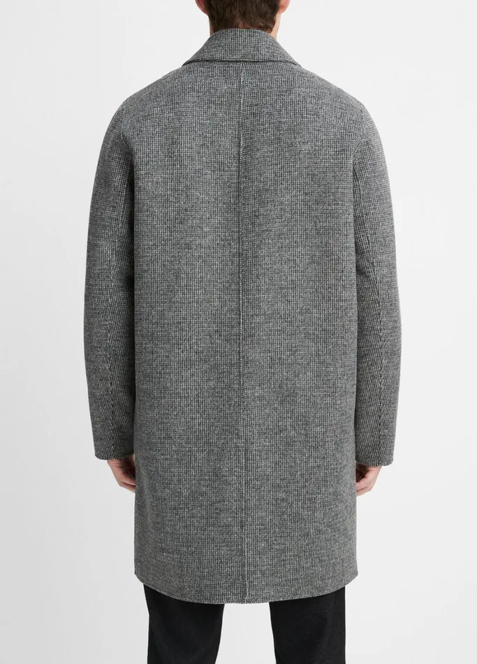 Vince Jackets and Outerwear Men Splittable WoolBlend Coat Heather Black
