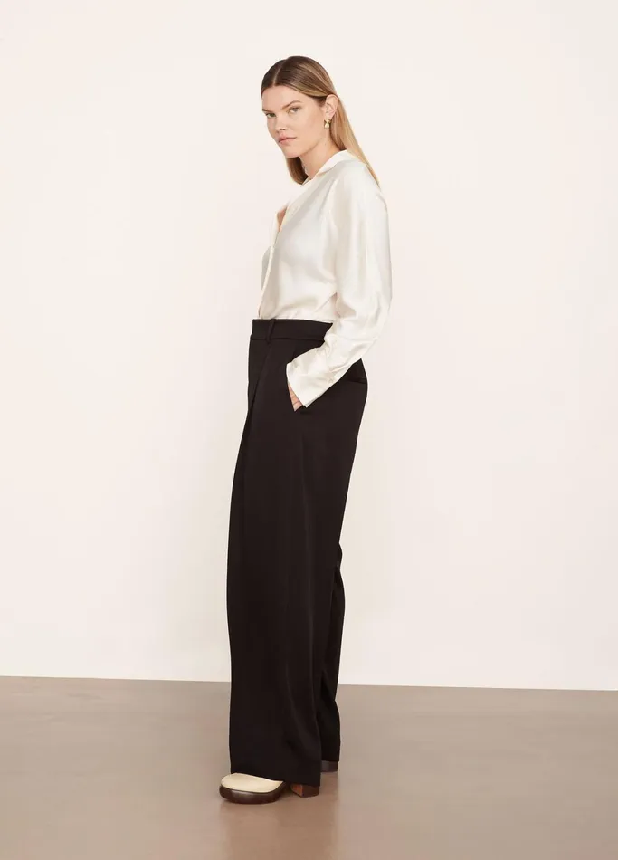 Vince Pants and Shorts Women Tailored WideLeg Trouser Black