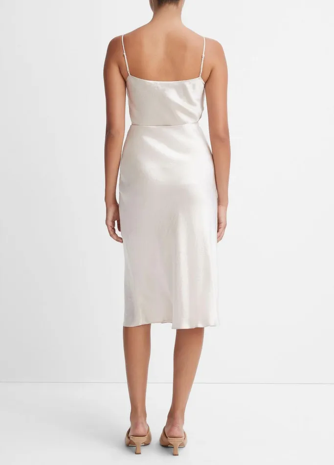 Vince Skirts Women Satin Slip Skirt Champagne