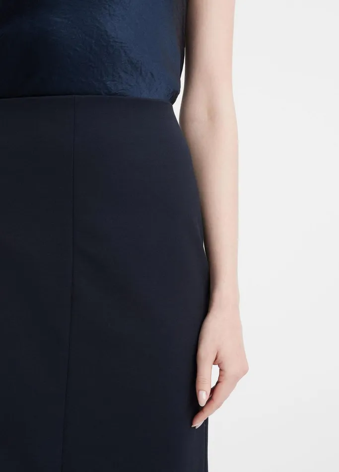Vince Skirts Women SeamedFront Pencil Skirt Coastal Blue