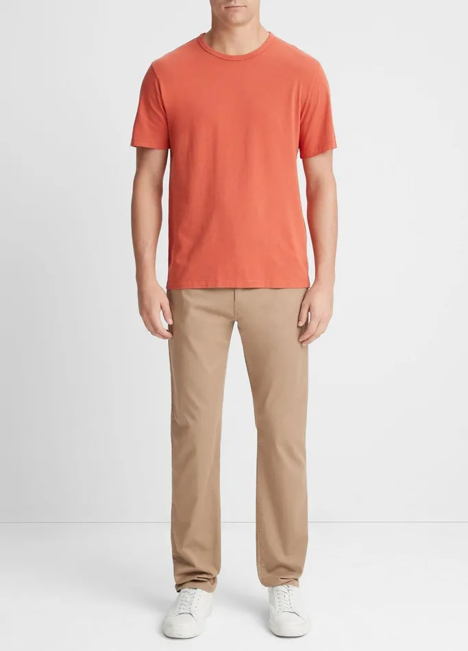 Vince TShirts and Polos Men Garment Dye ShortSleeve Crew Neck TShirt Washed Desert Sky