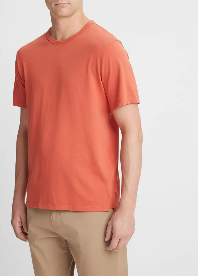 Vince TShirts and Polos Men Garment Dye ShortSleeve Crew Neck TShirt Washed Desert Sky