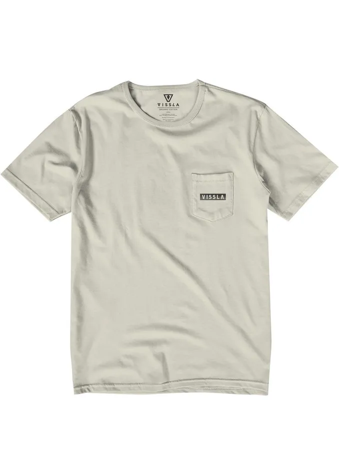 Vissla Blockhead Organic Tee Bone Men Premium Tees Vissla Blockhead Organic Tee Bone Men Premium Tees