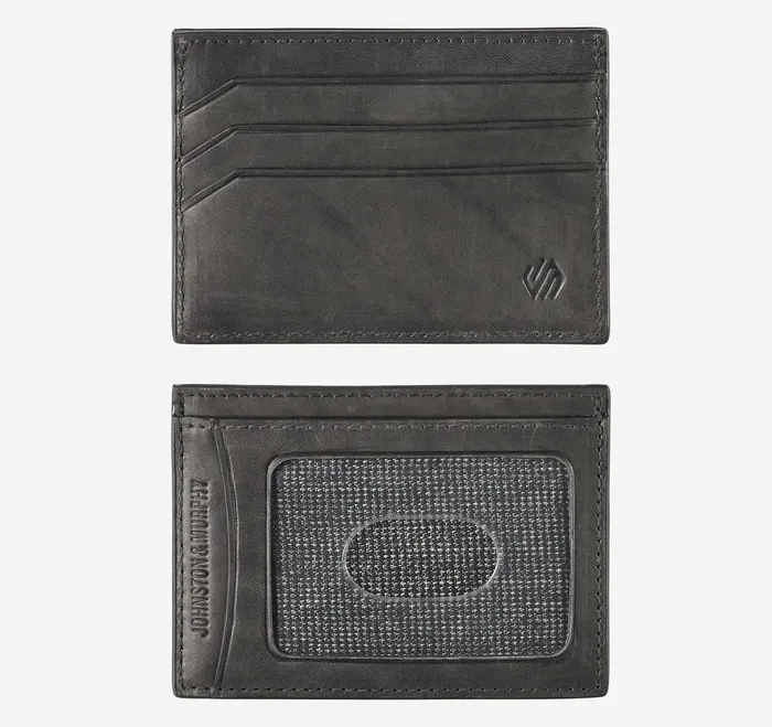 Wallets Johnston and Murphy Men Rhodes Weekender Case Black Full Grain