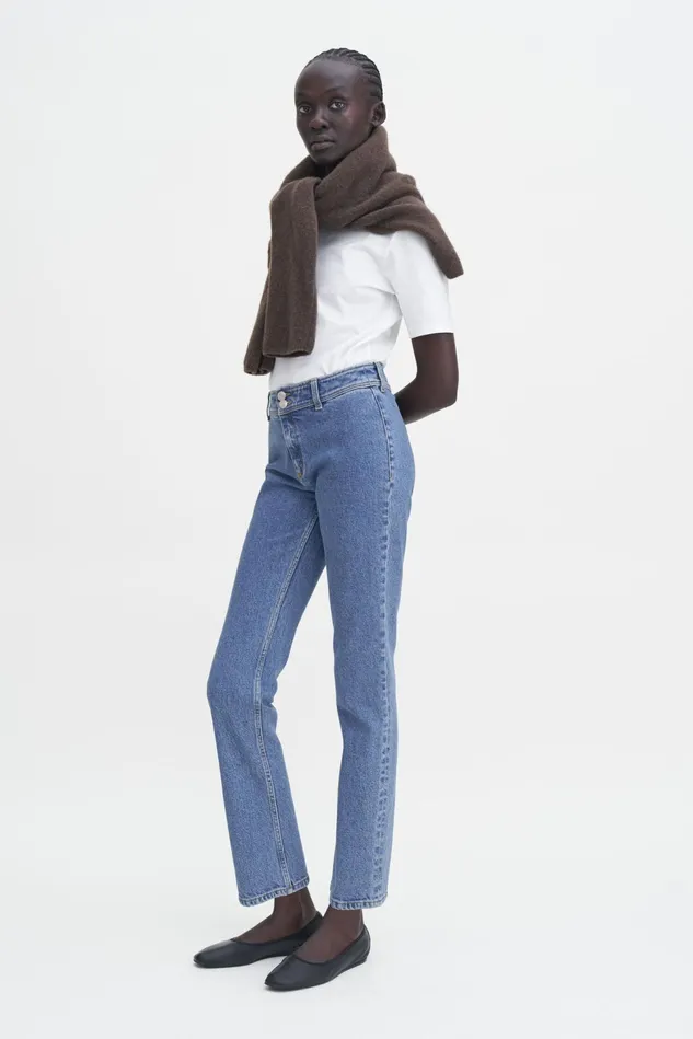 Women 90s Stretch Jeans Washed Mid Blue Filippa K Jeans
