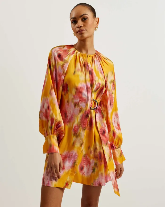 Women AKEMI 8211 Printed Wrap Front Mini Dress Orange Ted Baker Dresses Women AKEMI 8211 Printed Wrap Front Mini Dress Orange Ted Baker Dresses