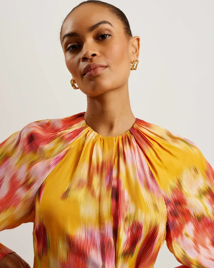 Women AKEMI 8211 Printed Wrap Front Mini Dress Orange Ted Baker Dresses Women AKEMI 8211 Printed Wrap Front Mini Dress Orange Ted Baker Dresses