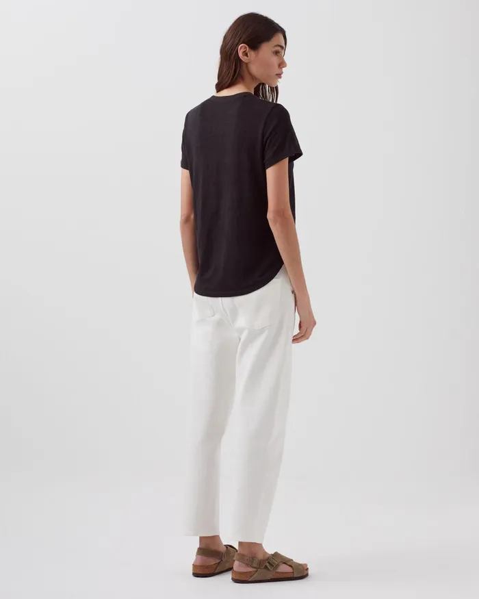 Women Amandine 8211 Linen Round Neck TShirt Black Beauty Comptoir Des Cotonniers TShirts Women Amandine 8211 Linen Round Neck TShirt Black Beauty Comptoir Des Cotonniers TShirts