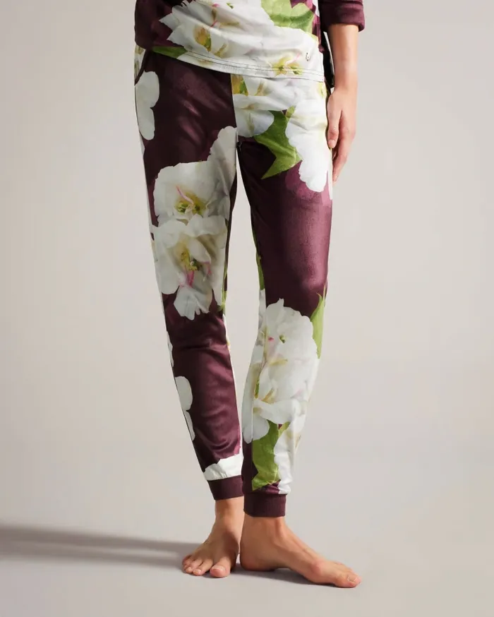 Women AMBSEY 8211 Floral Velour Pyjama Set Deep Purple Ted Baker Lingerie and Pyjamas Women AMBSEY 8211 Floral Velour Pyjama Set Deep Purple Ted Baker Lingerie and Pyjamas