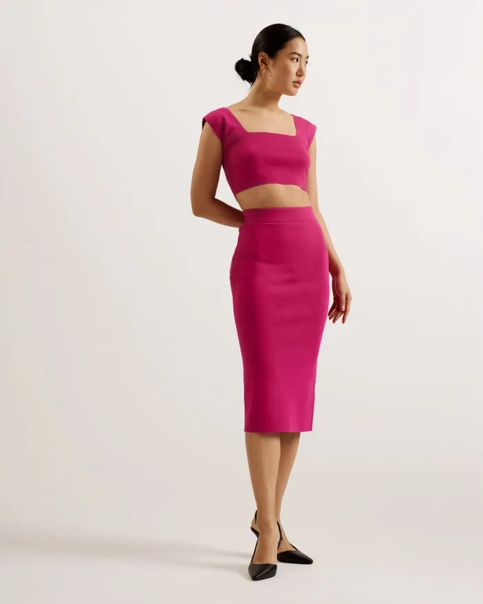 Women BARBRHA 8211 Knitted Bodycon Midi Skirt Purple Ted Baker Skirts Women BARBRHA 8211 Knitted Bodycon Midi Skirt Purple Ted Baker Skirts
