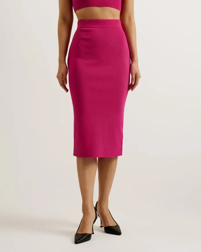 Women BARBRHA 8211 Knitted Bodycon Midi Skirt Purple Ted Baker Skirts Women BARBRHA 8211 Knitted Bodycon Midi Skirt Purple Ted Baker Skirts