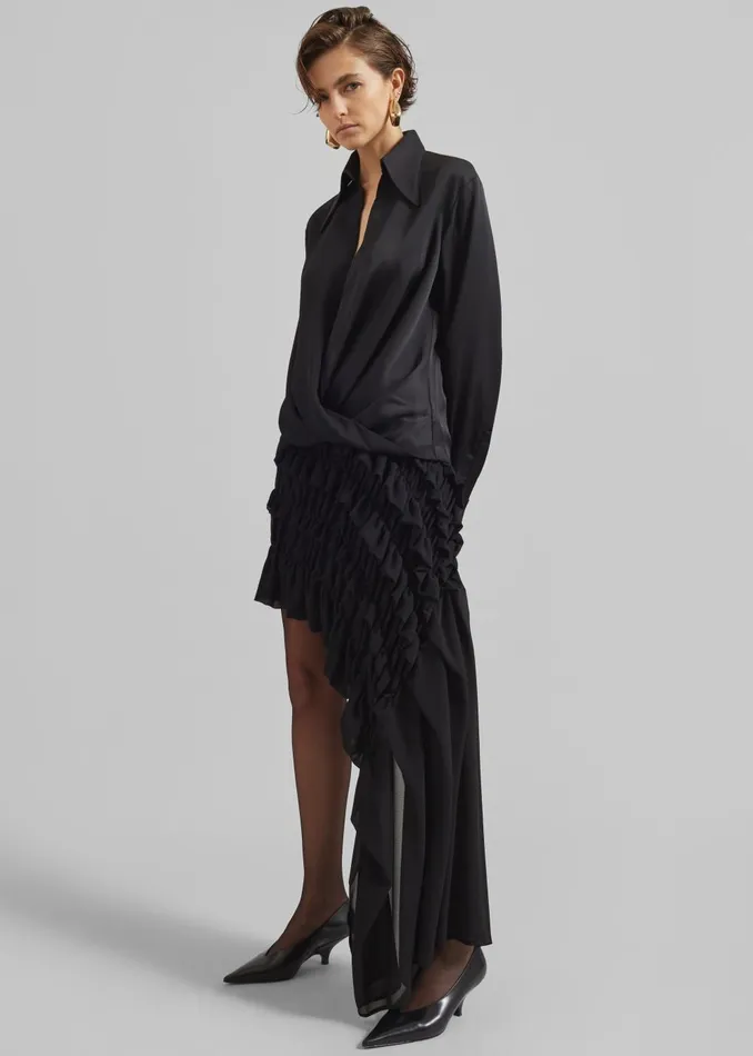 Women Beaufille Lewis Blouse 8211 Black The Frankie Shop Tops